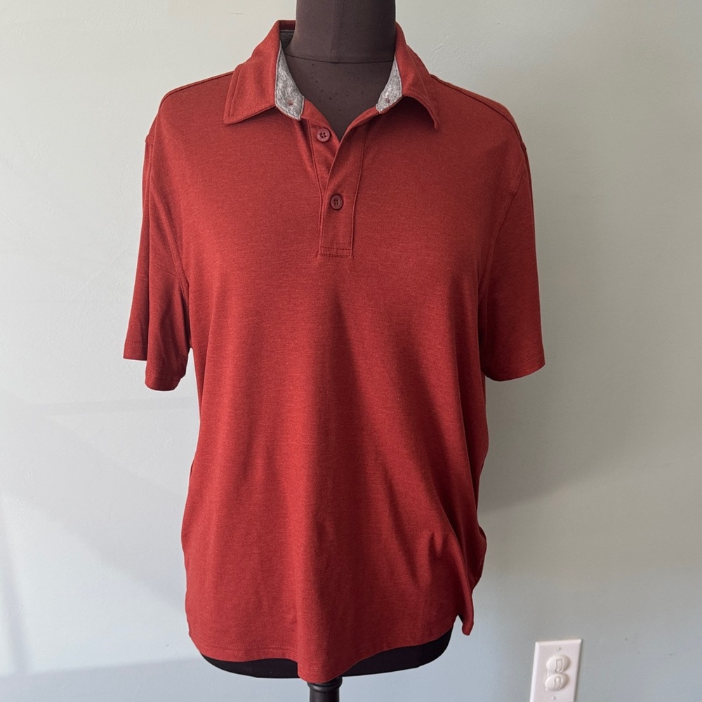 G.H. Bass & Co. Brick Red Short-Sleeve Polo